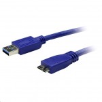Dynamix 1M, Micro B Male to Type A Male Cable for Portable Hard Drives