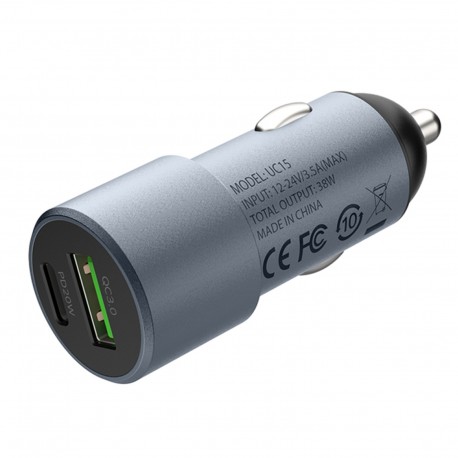 Momax 38W USB-C PD Fast Charging Car Charger Dual-port output