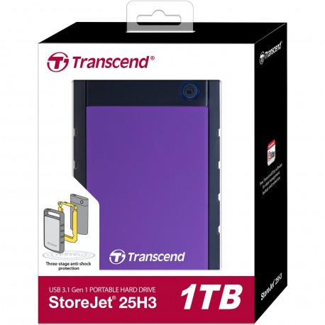 TRANSCEND 1TB StoreJet 25H3P 2.5" USB 3.0 External HDD