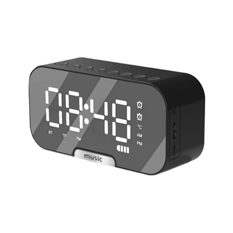 Bluetooth Speaker Portable Mini Double Alarm Clock FM Radio 