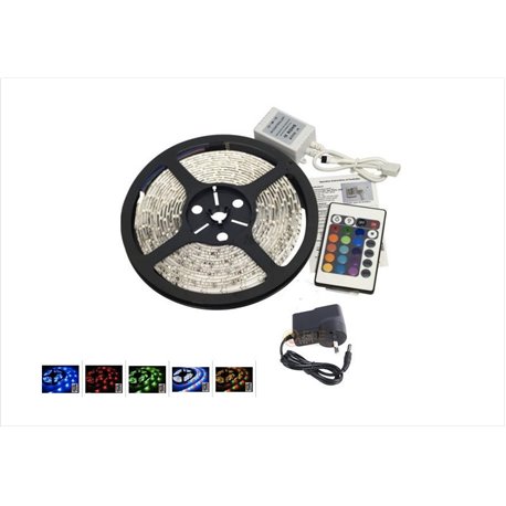 LED Light Strip RGB 5m w Remote & Transformer